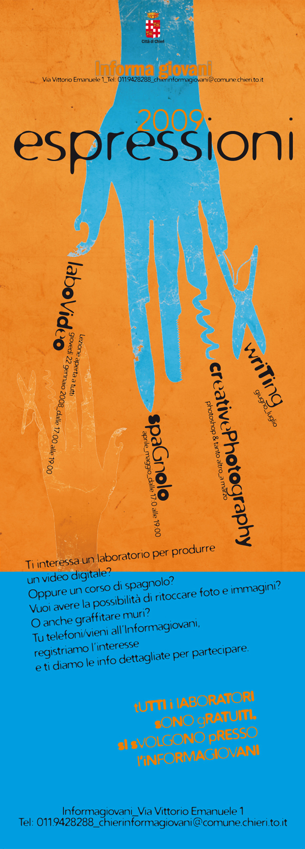 Locandina laboratori Informagiovani Chieri